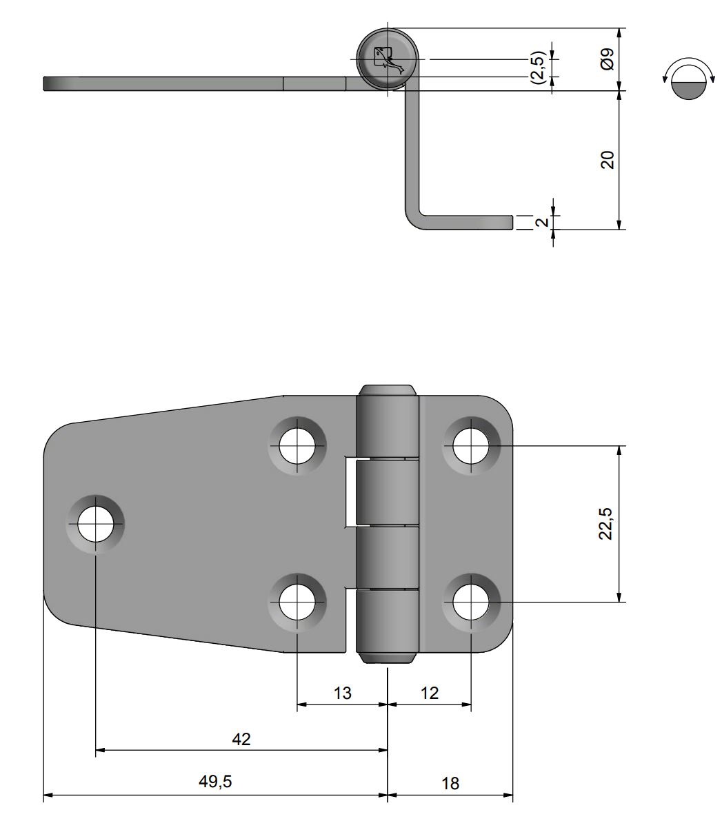 Roca 20mm Stepped Hinge Dimensions