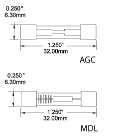 fuse dimensions