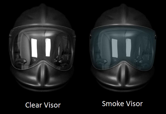 Gecko Helmet Visors in smoke and clear full face MK10 versions