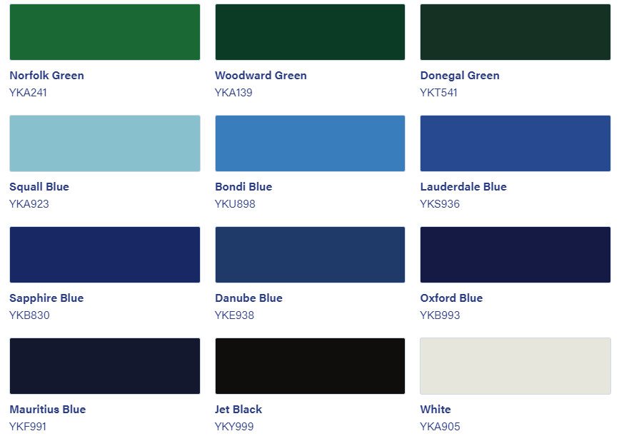 International Toplac Paint Colour Chart