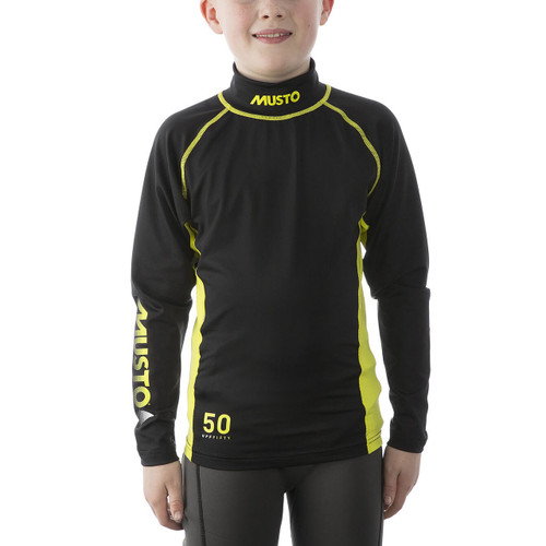 Musto Championship Sunblock Long Sleeve Rash Vest - Black - Youth JM ...