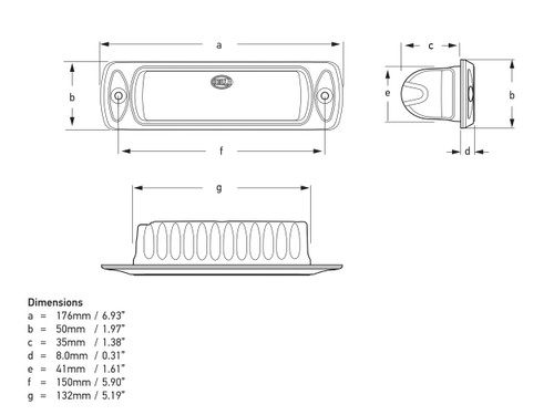 Sea Hawk-R Recessed Line Drawing