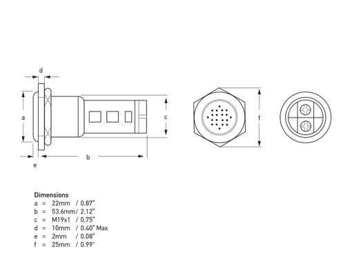 Stainless Steel Buzzers with LED Ring Line Drawing