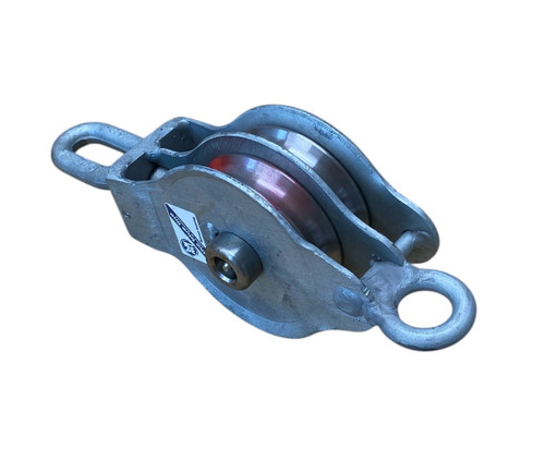 BMM Double Galvanised Block KT2D-OEG, 2 Ton Steel Sheave, Becket Eye