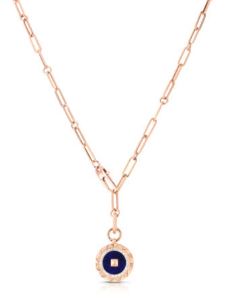 Roberto Coin Diamond & Lapis Zipper Necklace