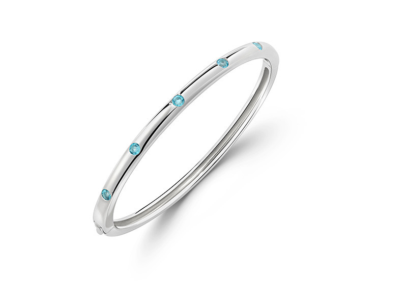 Blue Topaz Bangle Bracelet | Lux Bond & Green
