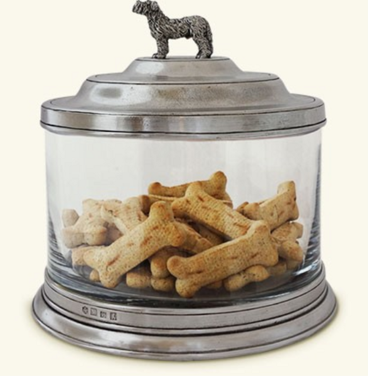 Match Pewter Glass Cookie Jar