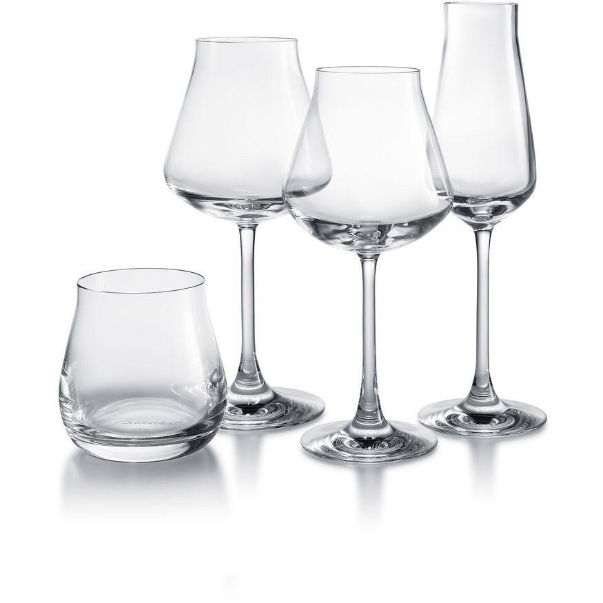 【未使用】Baccarat Chateau Baccarat グラスセット Chateau Degustation Set of 4 | Lux Bond & Green