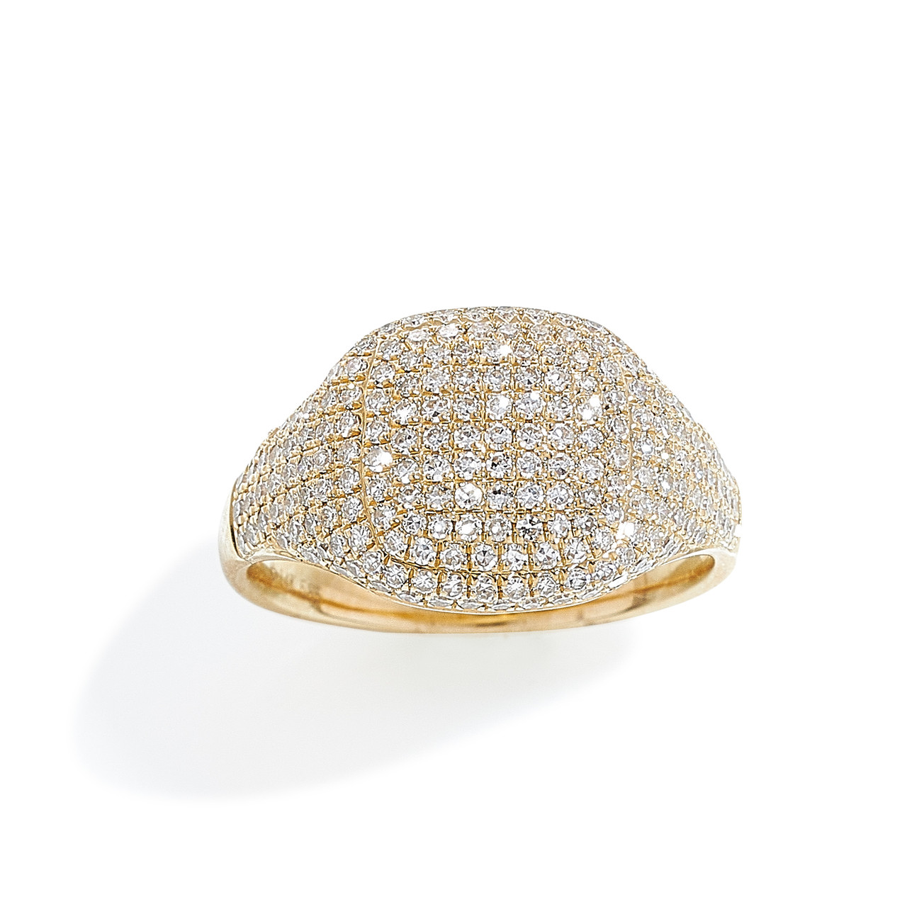 Pave Diamond Signet Ring | Lux Bond & Green