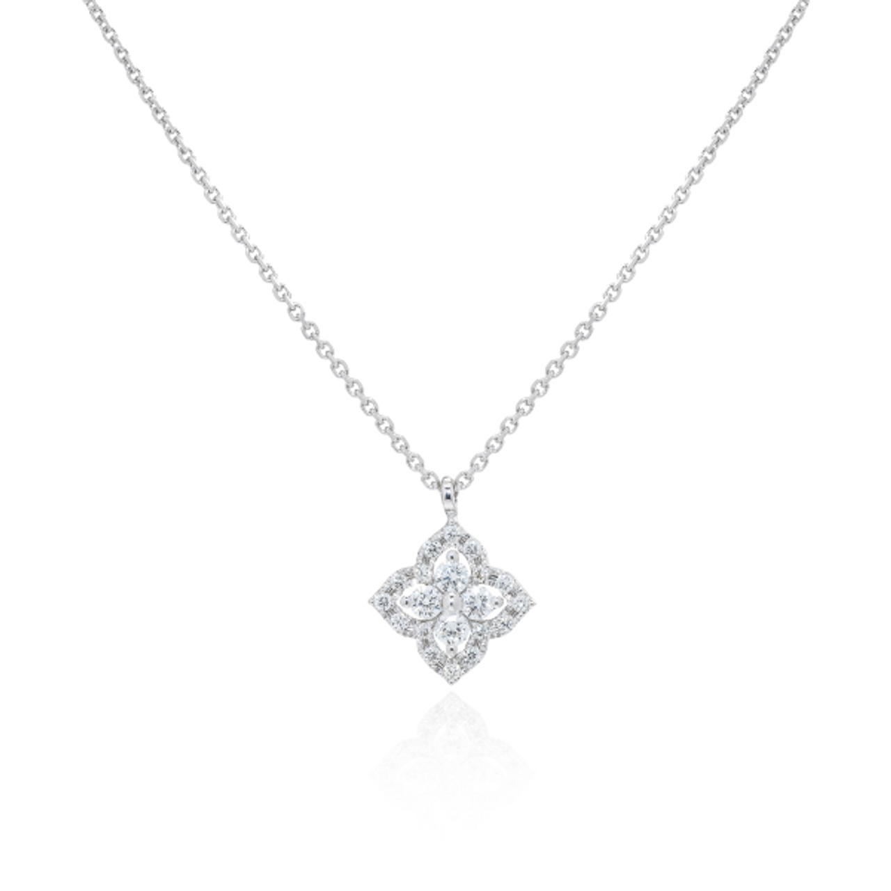 Bar Diamond Necklace In Silver – Dandelion Jewelry