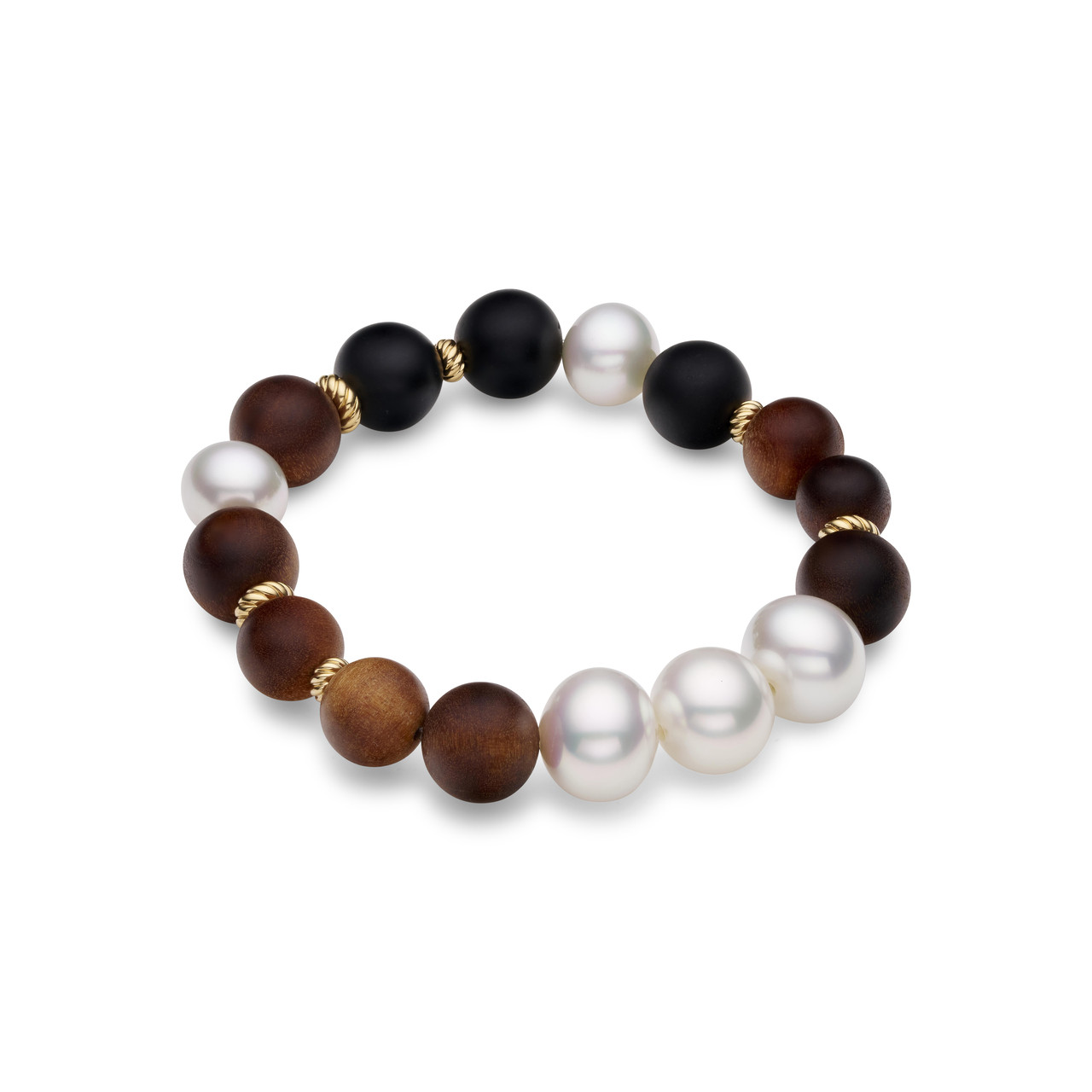 ブレスレット Kimberley Golden Dusk Dark Sandalwood, Onyx and South Sea Pearl