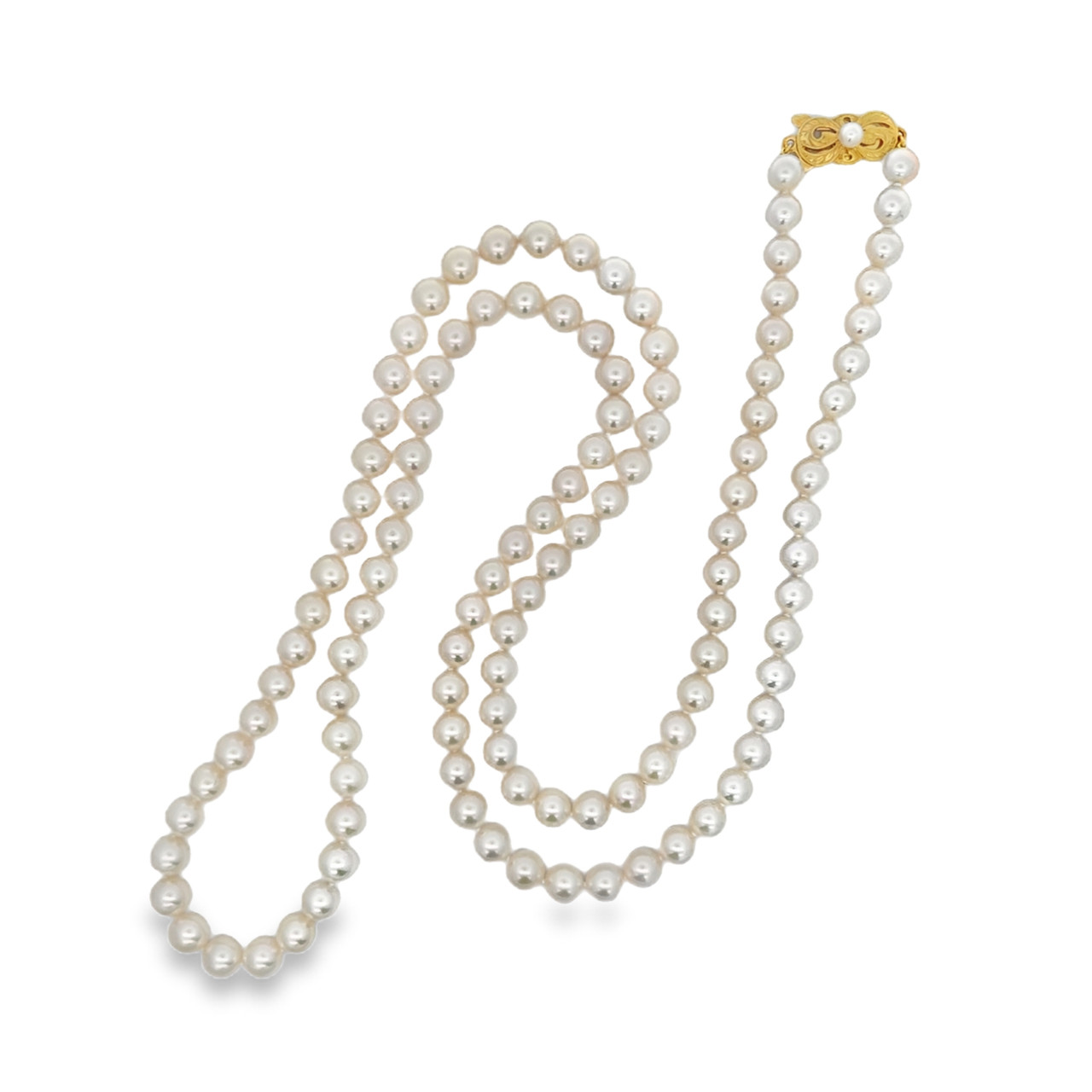 Estate Akoya Pearl Strand Necklace, 30in [JNOTH1026]
