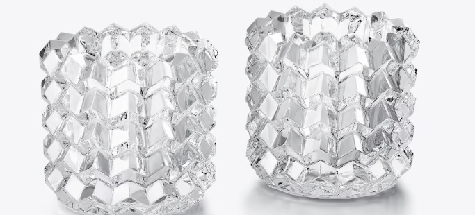 Zig Zag Votives Set of 2 | Lux Bond & Green