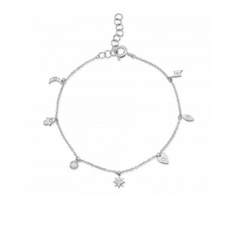 Diamond Charm Bracelet [1BAD10234]