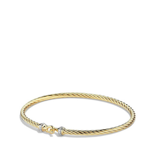 Cable Buckle Bracelet with Diamonds [1BADX2419]