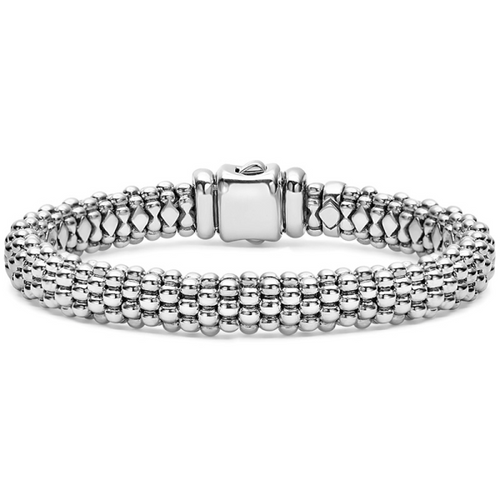 9MM SILVER CAVIAR BRACELET [2YSBR9209]