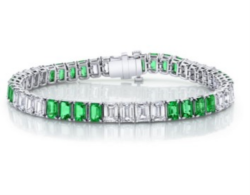 Emerald and Diamond Bracelet [1BEDX0292]