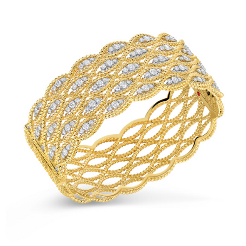 Barocco Diamond Bangle Bracelet [1BNGL0387]