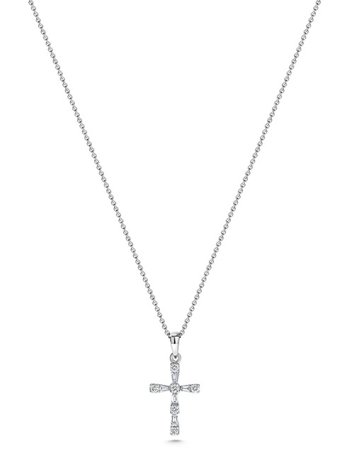 Diamond Cross Pendant Necklace [1DCRS0402]