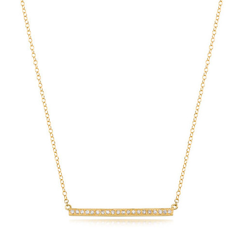 Diamond Bar Pendant Necklace [1DFAD3484]