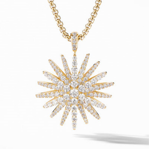 Starburst Pendant in 18K Yellow Gold with Ful [1DFAD4020]