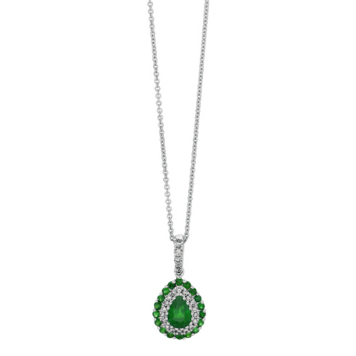 Emerald and Diamond Pendant [1DFED0316]