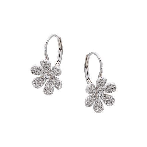 Diamond Flower Earrings [1EAD11358]