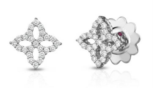 Princess Flower Diamond Earrings [1EADX4148]