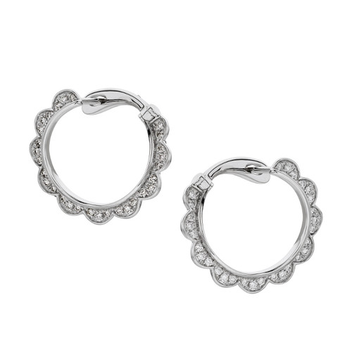 Diamond Circle Earrings [1EADX4507]