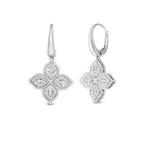 Princess Flower Diamond Earrings [1EADX4527]