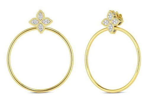 Princess Flower Diamond Earrings [1EADX4611]