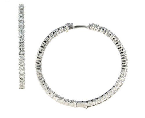 Perfect Diamond Hoop Earrings [1EAHP0065]
