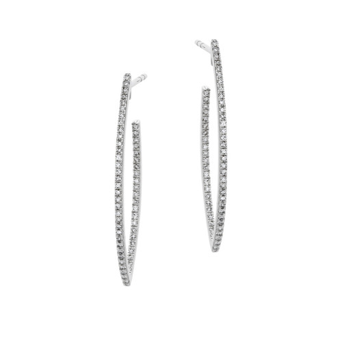 Diamond Hoop Earrings [1EAHP0563]