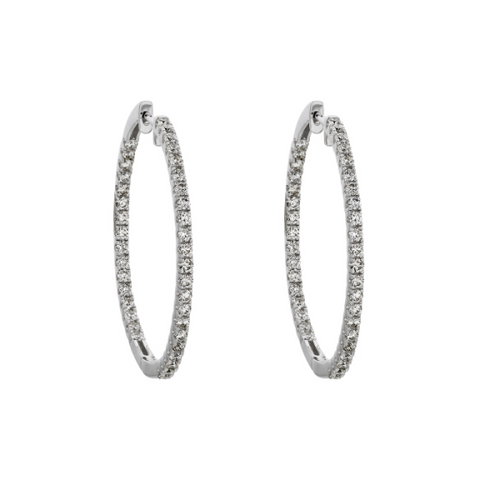 Diamond Hoop Earrings [1EAHP0674]
