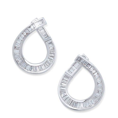 Diamond Hoop Earrings [1EAHP0708]