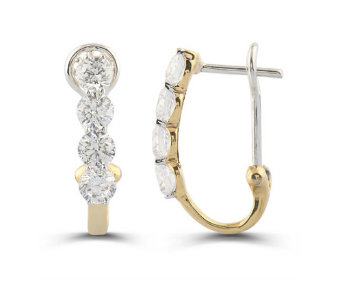 Diamond Hoop Earrings [1EAHP0891]