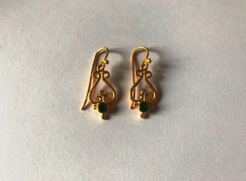 Emerald and Diamond Earrings [1EEDX0294]