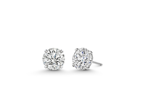 Diamond Stud Earrings in Platinum [1ESTX4180]