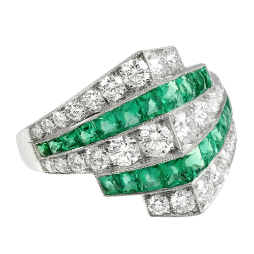 Emerald and Diamond Ring [1FEDX0908]