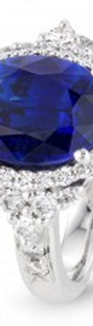 Sapphire and Diamond Ring in 18k White Gold [1FSDX1678]