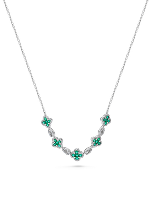 Emerald and Diamond Necklace [1NEDX0098]
