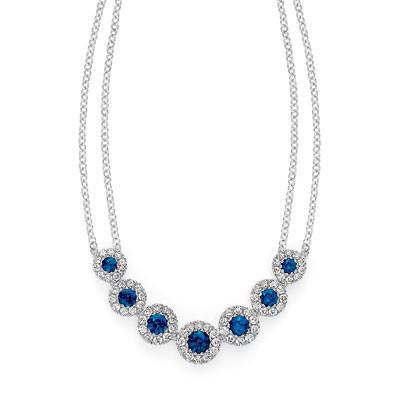 Sapphire and Diamond Necklace [1NSDX0155]