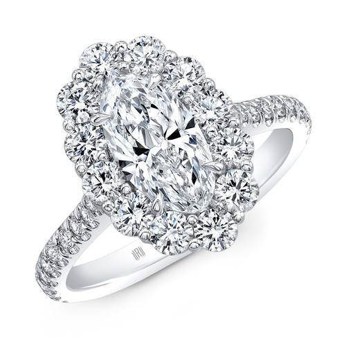 Oval Halo Diamond Engagement Ring [1SENG1083]