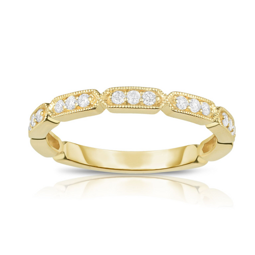 14K Yellow Gold Diamond Wedding Ring [1WADX5278]