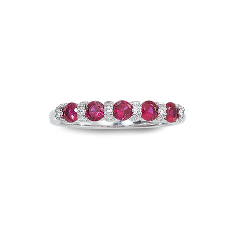 Ruby and Diamond Wedding Ring [1WRDX0314]