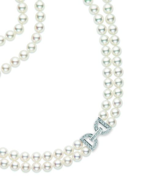 Double Strand Pearl Necklace [2CPMU0175]