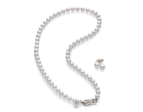 Graduated Cultured Pearl Necklace [2CPGD0347]