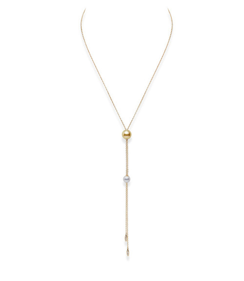  Pearls in Motion Lariat Necklace [2DCPX0456]