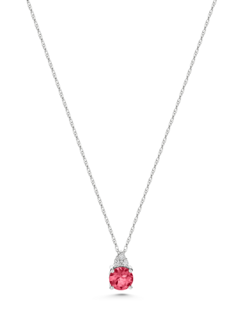 Birthstone Gemstone and Diamond Pendant in 14 [2DGMD0793]