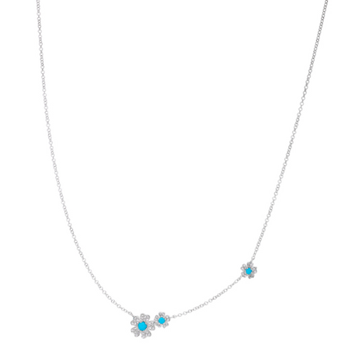 Turquoise and Diamond Pendant [2DGMD0828]